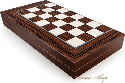 Produktbild von Luxus Classic Ebenholz Optik Wood Backgammon Tavla XXL