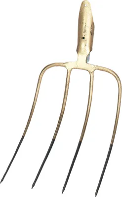 Dunggabel ohne Stiel 4 Zinken, 31 x 23 cm Gabel Hof Stall Ernte füttern Landwirt