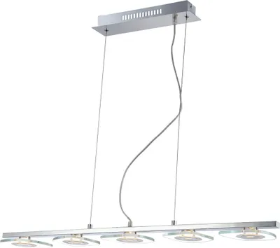 Produktbild von LED Hängeleuchte, Chrom, Glas satiniert, L 90 cm
