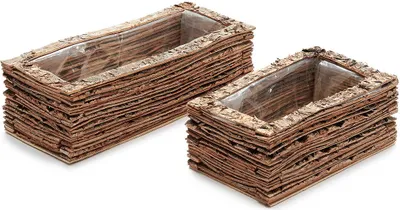 Produktbild von Pflanzenschale aus Birkenrinde, Größe wählbar, ca. 24 oder 32 x 14 x 10cm, Größe:32 x 14 x 10cm