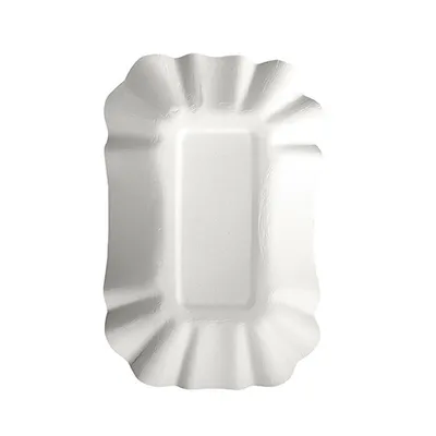 Produktbild von 45000 Schalen, Pappe pure eckig 9 cm x 14 cm x 3 cm weiss