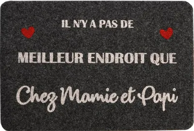 Personalisierte Fußmatte 40x60 cm, Grau/Schwarz, für Großeltern