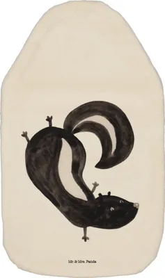 Produktbild von Mr. & Mrs. Panda Wärmflasche Stinktier Handstand - Weiß - Geschenk, Stinker, Raubtier, Wildtier, Wärmekissen, Flauschige, Bettflasche, mit Bezug, Skunk, Wärmflaschen