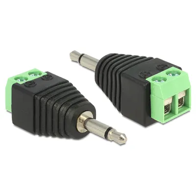 Produktbild von DELOCK Adapter Terminalblock 2Pin -> 3,5mm Klinke Stecker