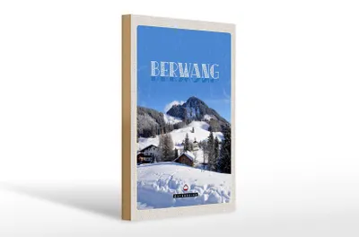 Produktbild von Holzschild Reise 20x30cm Berwang Österreich Schnee Skiurlaub