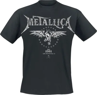 Produktbild von Metallica T-Shirt Uni Biker schwarz Band-Merch, Bands 100% Baumwolle L