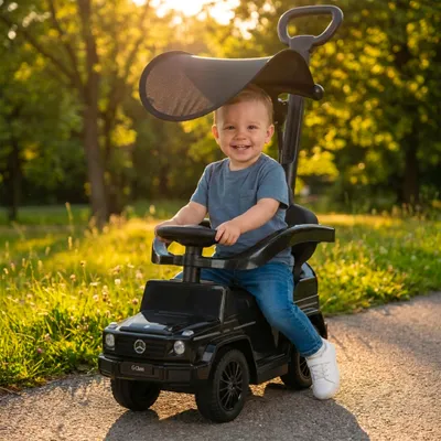 Produktbild von Actionbikes Motors Mercedes Benz G350d Rutschauto | 3in1 Kinderschieber - Lauflernwagen - Kinderauto - Schiebefahrzeug mit Sonnendach - ab 1 Jahr
