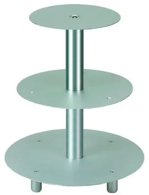 Immagine prodotto di Alzata per torta nuziale in alluminio 3 pezzi.