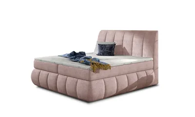 Produktbild von NABBI Gepolstert Doppelbett mit Stauraum Varesa 160 - Rosa