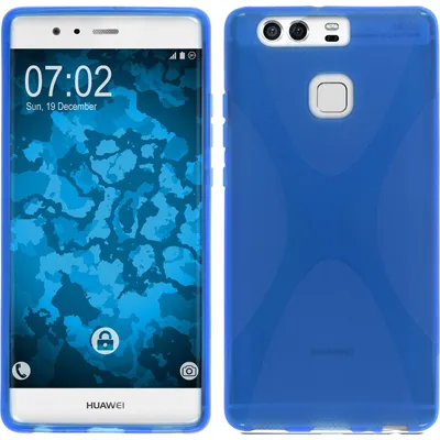 Produktbild von PhoneNatic Case kompatibel mit Huawei P9 - blau Silikon Hülle X-Style + 2 Schutzfolien