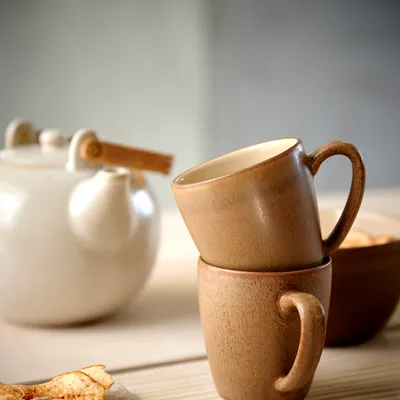 Obrázok produktu pre Hrnček na kávu Hrnček na čaj Hrnček na pitie Hrnček na kávu BITZ WOOD/SAND béžový 190 ml HOMLA