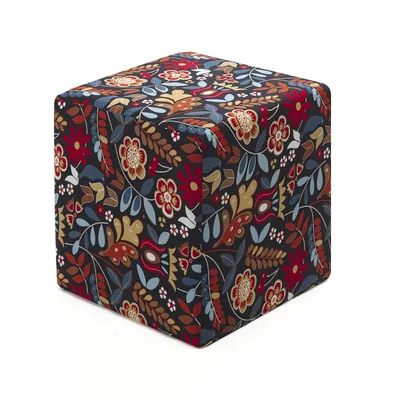 Obrázok produktu pre Hanah Home, Dalbudak - Štvorec, puf, červená, polyester, 40 x 40 x 40 x cm