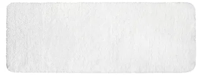 Produktbild von Teppich-Badematte, Badteppich, Bettvorleger, rutschfeste Badematte, saugfähige Duschmatte, waschbare Fußmatte für Wohnzimmer, Schlafzimmer und Badezimmer, 45 x 120 cm, weiß