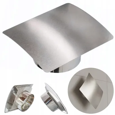 Produktbild von Konvexes Edelstahl-Lüftungsgitter 170 x 150 mm, 100 mm, Edelstahl mit Drahtgewebe