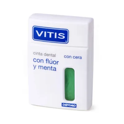 Immagine prodotto di Nastro dentale Vitis con fluoro e menta 50 m
