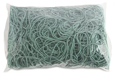 Immagine prodotto di ARTICOLI PER L'UFFICIO: Elastici. Diametro: 70 mm. Colore: Verde. Peso: 1000 g - 1 kg