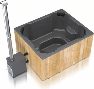 Produktbild von Fjordholz Hot Tub Quattro Mads – eckiges Hot Tub / Badefass
