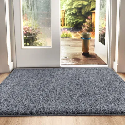 Produktbild von Fußmatte Innen 60 x 90 cm Grau-blau rutschfest