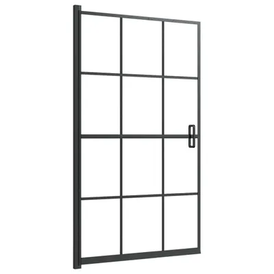 Image de vidaXL Cabine de douche ESG 80x140 cm noir
