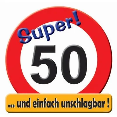 Produktbild von NEW CO VERTRIEBSGMBH Riesen Schild "Hurra!50" 0 0 0
