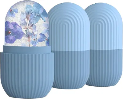 Produktbild von Eisroller für Gesicht, 3 Stück, Silikon, Kryotherapie, Hautpflege