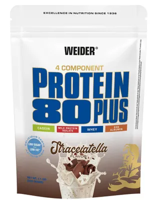 Obrázek produktu pro Weider Protein 80 Plus 500 g stracciatella / Vícesložkové (denní) proteiny / Chutný vícesložkový protein s postupným vstřebáváním