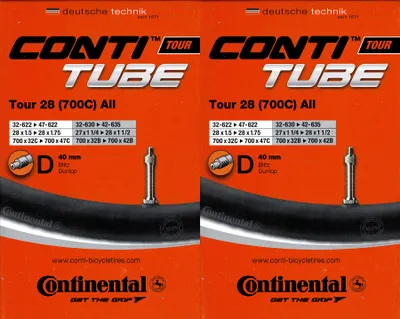 Produktbild von 2x Continental Tour 28 all Schlauch 28 Zoll DV (32/47-622) (32/42-630/635) DV40
