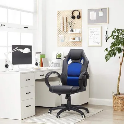 Produktbild von Famanu Gamingstuhl Ergonomisch Schwarz-Blau - OBG56L
