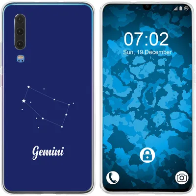 Produktbild von PhoneNatic Case kompatibel mit Huawei P30 Silikon-Hülle SternzeichenGemini M12