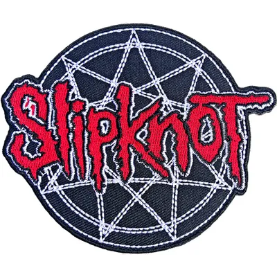 Produktbild von Slipknot Red Logo Over Nonogram Aufbügler