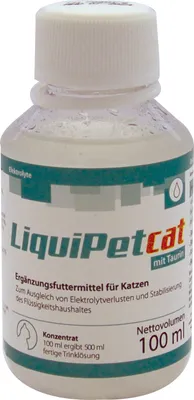 Produktbild von LiquiPet Cat Elektrolytkonzentrat: Ausgleich von Elektrolytverlusten, Stabilisiert Flüssigkeitshaushalt, Für ältere Katzen & bei hohen Temperaturen