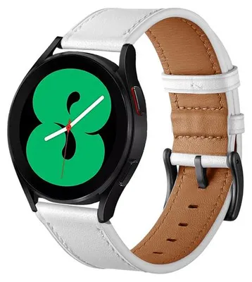 Produktbild von By Qubix passend für Garmin Venu 2 & 3 - Lederarmband - Weiß
