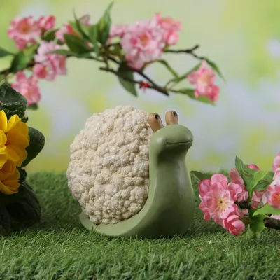 Produktbild von Schnecke BLUMENKOHL - Gartenfigur - Dekofigur - Polyresin - H: 11cm - für Außen