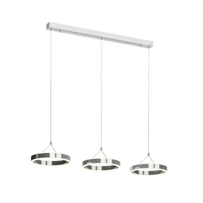 Immagine prodotto di Lucande LED-Pendellampe Lyani, 115cm, 3-flg., chrom, dimmbar