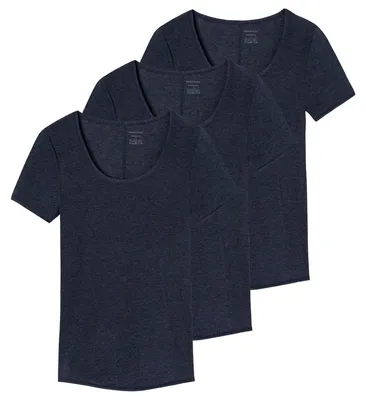 Produktbild von Schiesser 3er Pack Personal Fit Unterhemd / Shirt Kurzarm Atmungsaktiv und feuchtigkeitsregulierend, Ohne Seitennähte für hohen Komfort, Weicher, elastischer Single Jersey