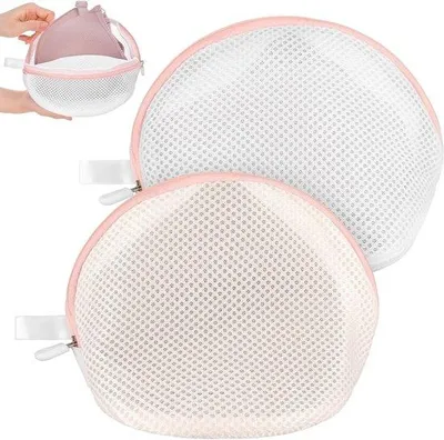 Produktbild von 2 Stück Wäschenetze, rosa, mit Reißverschluss, wiederverwendbar
