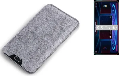 Produktbild von K-S-Trade Filz Handyhülle kompatibel mit Nubia RedMagic 5G Schutzhülle Filztasche Filz Tasche Case Sleeve Handy Hülle Filzhülle grau