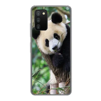 Produktbild von MuchoWow® Handyhülle Schutzhülle Hülle für Samsung Galaxy A03s Panda - Tiere - Dschungel - Natur Silikon Softcase Handy Hülle - Schutz