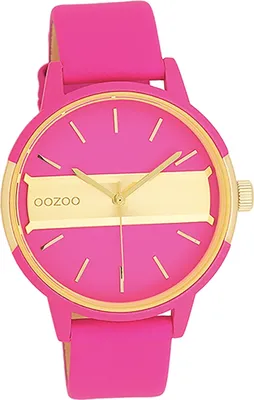Produktbild von Oozoo Leder Damen Uhr Analog Quarzuhr Armband pink Timepieces D2UOC11192
