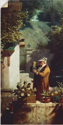Produktbild von ARTland Wandbild, selbstklebend Der Kaktusfreund. Vor 1858 Größe: 75x150 cm