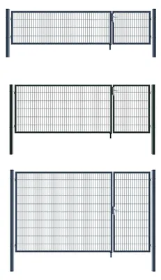 Produktbild von Gartentor Zauntor Einfahrtstor Stabmattenzaun Doppelflügel Anthrazit Grau 3,5 m Breite, Größe:800 x 3500 mm