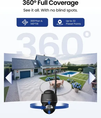 Productafbeelding van Draadloze Buitencamera - Beveiligingscamera - IP Camera - Wifi Camera - Zonnecamera - 5MP Resolutie
