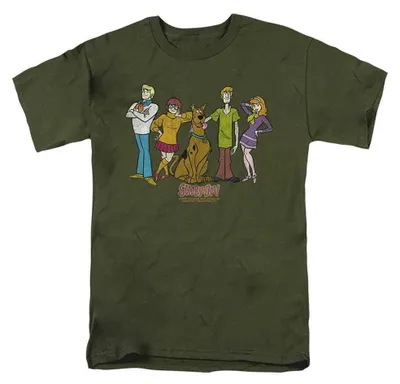 Imagen del producto de Camiseta Scooby Doo, uni, para hombre/mujer, modelo TV37826 (talla S), color verde militar