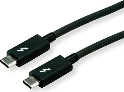 Produktbild von ROLINE Thunderbolt™ 3 Kabel, C-C, ST/ST, 20Gbit/s, 100W, schwarz, 2 m