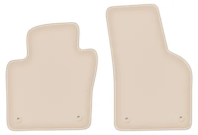 Immagine prodotto di Tappetini anteriori in velluto PREMIUM beige compatibili con Volkswagen Beetle (2012-2019, cabrio, coupé) – con fissaggi – su misura