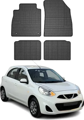Image de Tapis de Sol pour Nissan Micra 2016-2022 Caoutchouc Noir