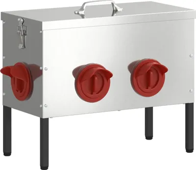 Immagine prodotto di vidaXL Mangiatoia per polli argento 41,5 x 20,5 x 33 cm Acciaio zincato