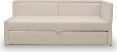 Produktbild von Selsey CAPRILI - Ausziehbares Jugendbett für zwei Personen, Hellbeige
