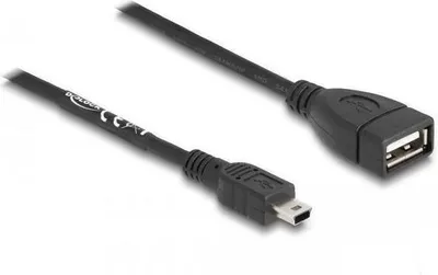 Image de Delock 82905 DELOCK USB Kabel A -> Mini-B Bu/St 0.50m sw