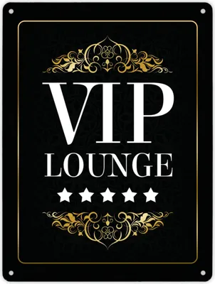 Produktbild von Metallschild XL mit Spruch: VIP-Lounge Schild Blechschild Aluminiumschild